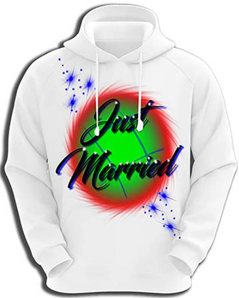 A002 Personalized Custom Airbrushed Name Writing Color Hoodie