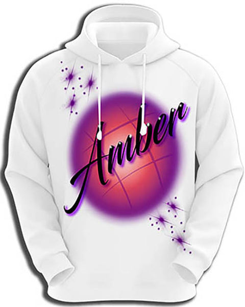 A004 Personalized Custom Airbrushed Name Writing Color Party Design Gift Hoodie