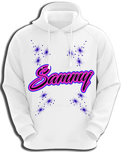 A005 Personalized Custom Airbrushed Name Writing Color Party Design Gift Hoodie