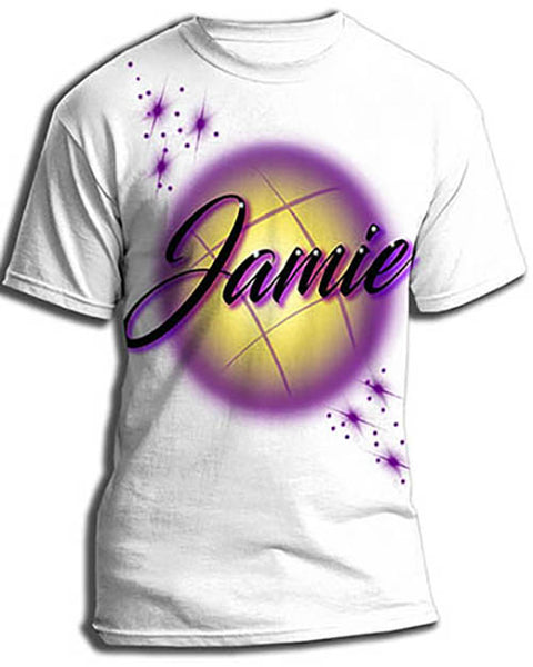 A006 Personalized Custom Airbrushed Name Writing Color Party Design Gift Shirt