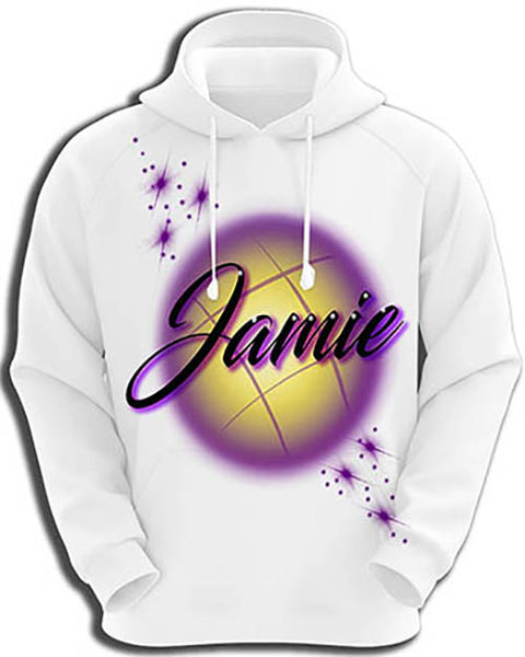 A006 Personalized Custom Airbrushed Name Writing Color Party Design Gift Hoodie