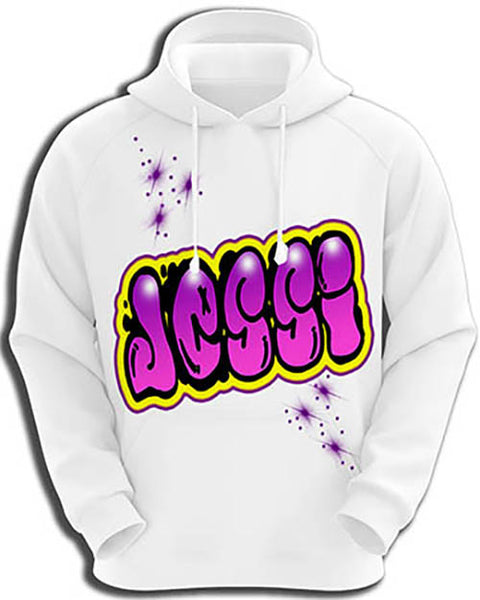 A009 Personalized Custom Airbrushed Name Writing Color Party Design Gift Hoodie