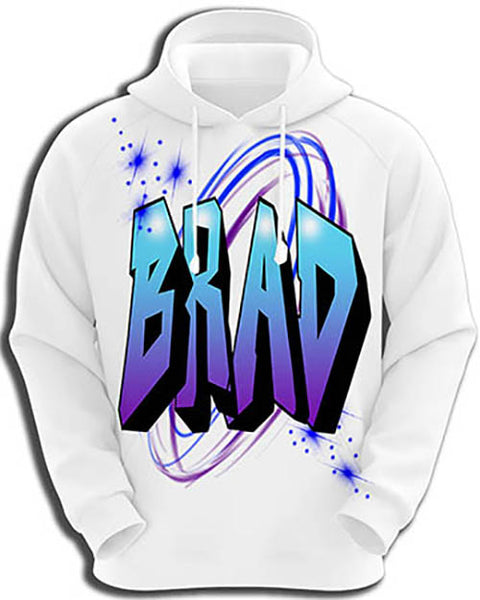 A012 Personalized Custom Airbrushed Name Writing Color Party Design Gift Hoodie