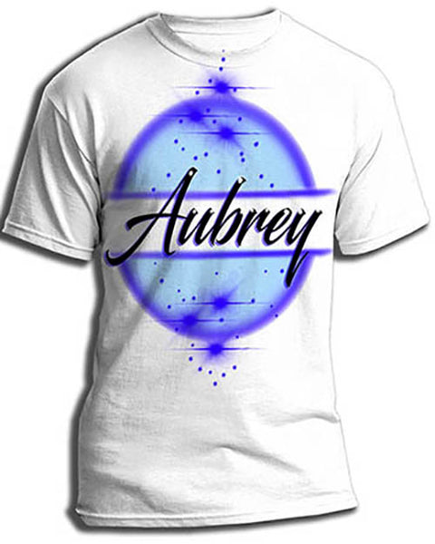 A017 Personalized Custom Airbrushed Name Writing Color Shirt