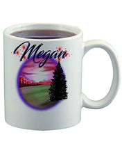 E007 Personalized Airbrush Mountain Landscape Ceramic Coffee Mug