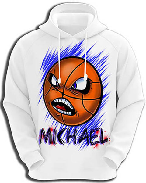 G004 Personalized Airbrush Basketball Hoodie Sweatshirt