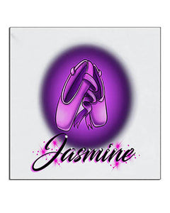 G008 Personalized Airbrush Ballet Shoes Ceramic Coaster
