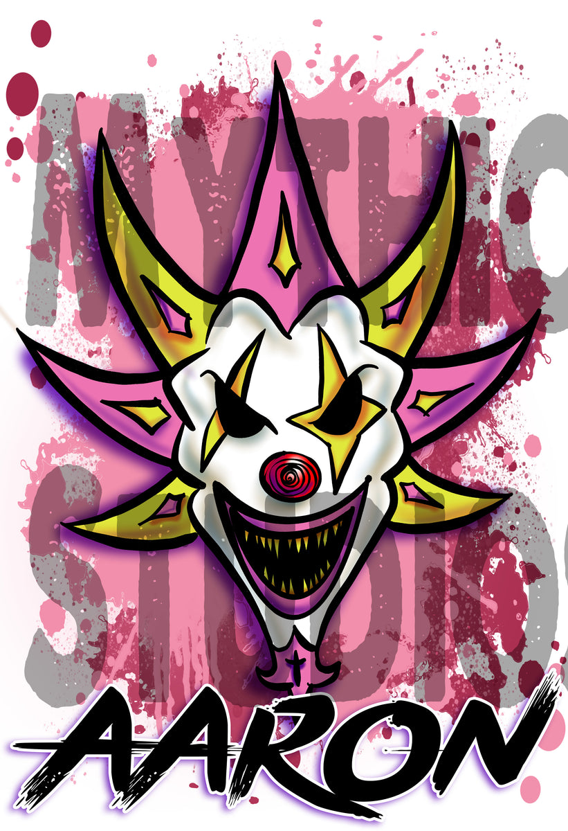 H052 Personalized Airbrushed Wicked Clown License Plate Tag