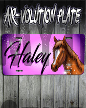 I004 Personalized Airbrush Horse License Plate Tag