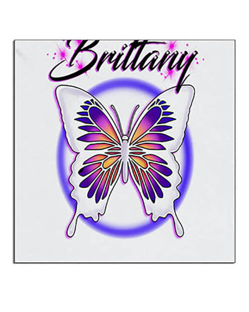 I012 Personalized Airbrush Butterfly Ceramic Coaster