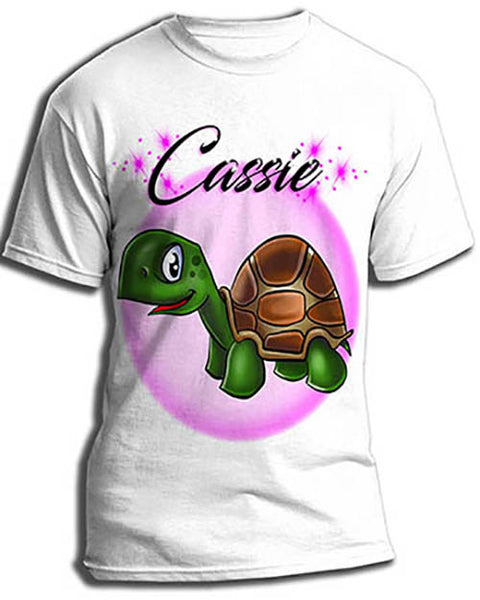 I017 Personalized Airbrush Turtle Tee Shirt