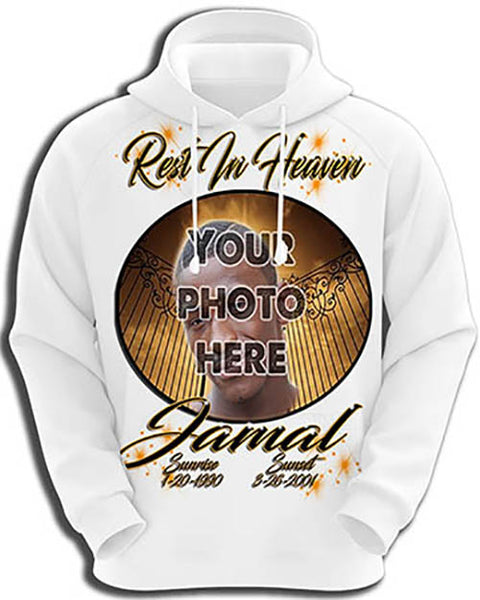 PT003 Personalized Airbrush Your Photo On a Hoodie Sweatshirt