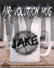 A003 Personalized Airbrush Name Design Ceramic Coffee Mug
