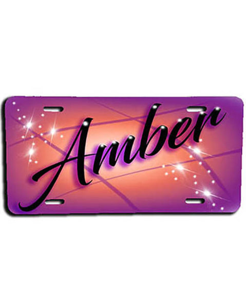 A004 Personalized Custom Airbrushed Name Writing Color Party Design Gift License Plate Tag