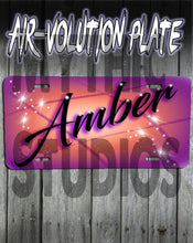 A004 Personalized Custom Airbrushed Name Writing Color Party Design Gift License Plate Tag
