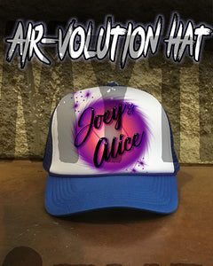A007 Personalized Airbrush Name Design Snapback Trucker Hat