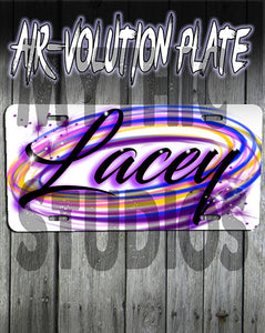 A008 Personalized Custom Airbrushed Name Writing Color Party Design Gift License Plate Tag