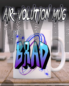 A012 Personalized Airbrush Name Design Ceramic Coffee Mug