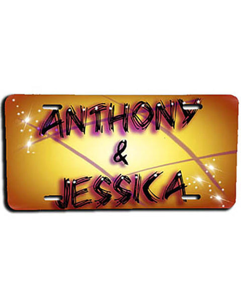 A013 Personalized Custom Airbrushed Name Writing Color Party Design Gift License Plate Tag