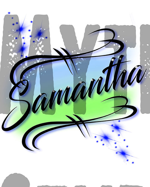 A015 Personalized Custom Airbrushed Name Writing Color Party Design Gift License Plate Tag