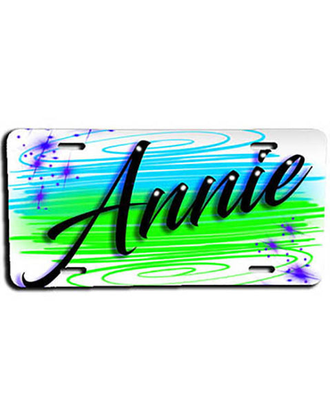 A016 Personalized Custom Airbrushed Name Writing Color Party Design Gift License Plate Tag
