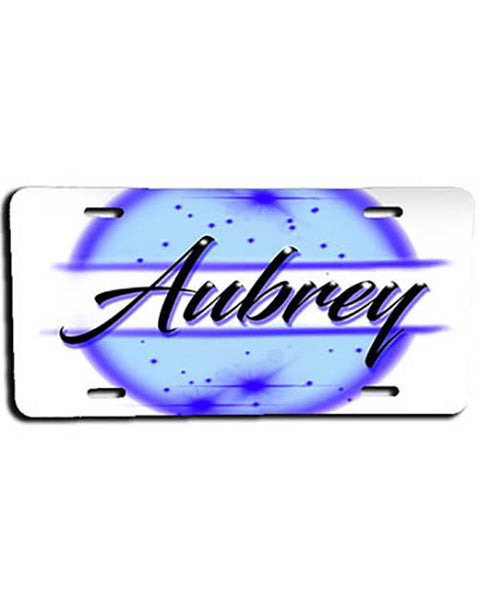 A017 Personalized Custom Airbrushed Name Writing Color License Plate Tag