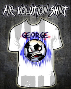 G002 Personalized Airbrush Soccer Ball Tee Shirt