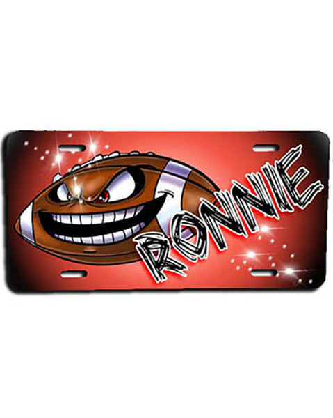 G003 Personalized Airbrush Football License Plate Tag