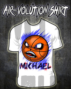 G004 Personalized Airbrush Basketball Tee Shirt