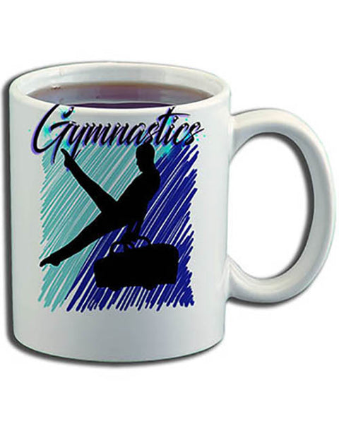 G013 Personalized Airbrush Gymnastics Ceramic Coffee Mug