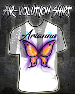 I002 Personalized Airbrush Butterfly Tee Shirt
