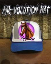 I004 Personalized Airbrush Horse Snapback Trucker Hat