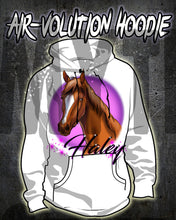 I004 Personalized Airbrush Horse Hoodie Sweatshirt