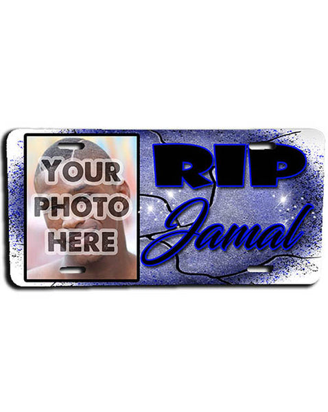 PT002 Personalized Airbrush Your Photo On a License Plate Tag