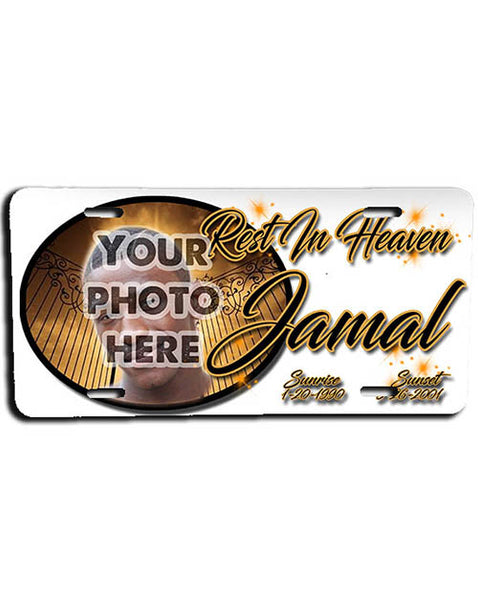 PT003 Personalized Airbrush Your Photo On a License Plate Tag