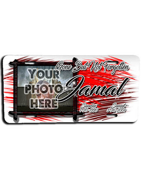 PT005 Personalized Airbrush Your Photo On a License Plate Tag