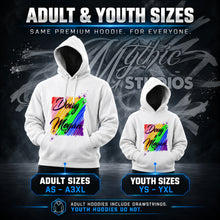 A001 Personalized custom airbrushed couples name writing rainbow color Hoodie