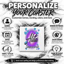 A019 Name Art ceramic coaster — PT04 photo