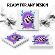 A019 Name Art ceramic coaster — PT06 photo