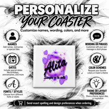 A020 Heart Name ceramic coaster — PT04 photo