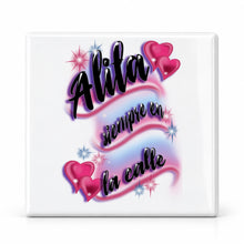 A021 Hearts Name ceramic coaster — MAIN photo