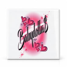 A022 Heart Lettering ceramic coaster — MAIN photo