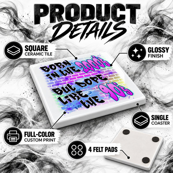 A023 Graffiti Name ceramic coaster — PT02 photo