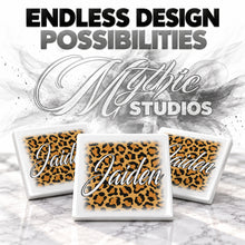 A024 Cheetah Name ceramic coaster — PT05 photo