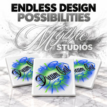 A025 Name Artwork ceramic coaster — PT05 photo