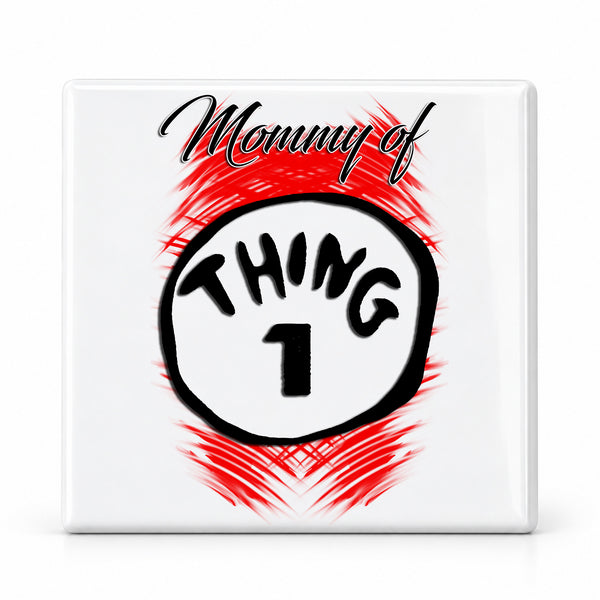 A028 Duo Name ceramic coaster — MAIN photo