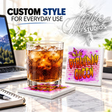 A029 Brick Wall Graffiti Name ceramic coaster — PT01 photo