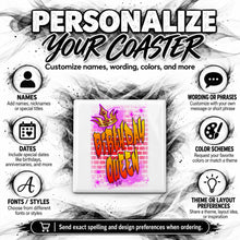 A029 Brick Wall Graffiti Name ceramic coaster — PT04 photo
