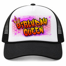 A029 Brick Wall Graffiti Name Snapback Trucker Hat – Personalized