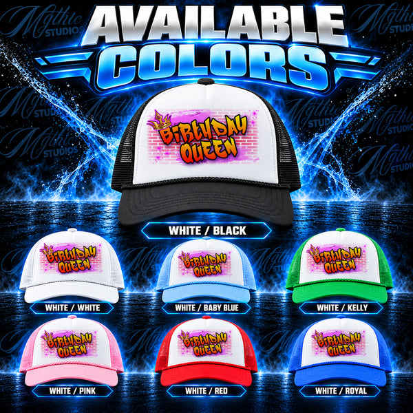 A029 Brick Wall Graffiti Name Snapback Trucker Hat – Personalized